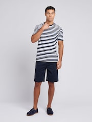 Синий - US Polo Assn. Мужская футболка в полоску из 100% хлопка - Image 3 of 7