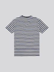 Синий - US Polo Assn. Мужская футболка в полоску из 100% хлопка - Image 6 of 7