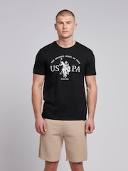 Schwarz - U.S. Polo Assn. Mens Graphic Print 100% Cotton T-Shirt - Bild 1 von 6