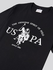 Schwarz - U.S. Polo Assn. Mens Graphic Print 100% Cotton T-Shirt - Bild 6 von 6