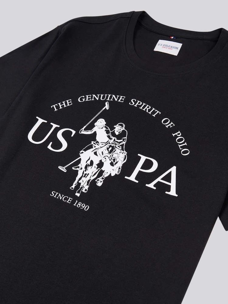 Schwarz - U.S. Polo Assn. Mens Graphic Print 100% Cotton T-Shirt - Bild 6 von 6