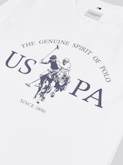 U.S. Polo Assn. White Mens Graphic Print 100% Cotton T-Shirt - Image 3 of 3