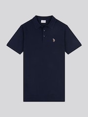 أزرق داكن - من U.S. Polo Assn. قميص بولو قطن ممشط 100% للرجال - صورة 1 من 3