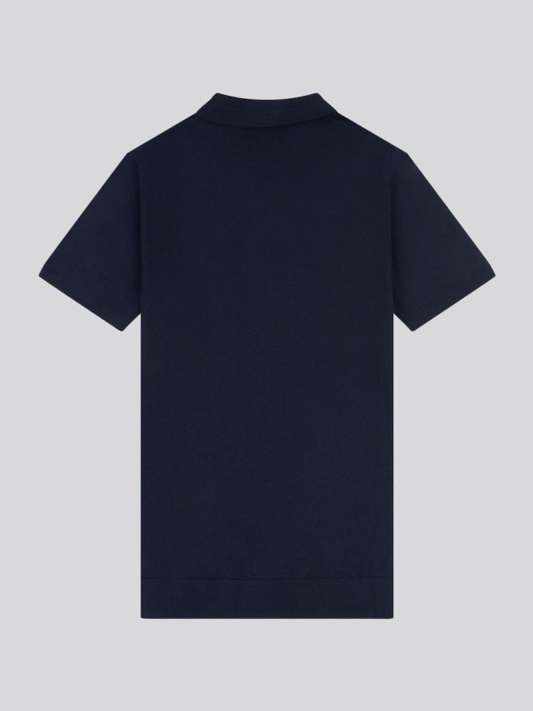 أزرق داكن - من U.S. Polo Assn. قميص بولو قطن ممشط 100% للرجال - صورة 2 من 3