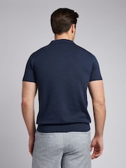 U.S. Polo Assn. Blue Mens Combed 100% Cotton Polo Shirt - Image 3 of 7