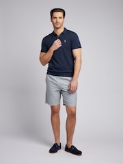 U.S. Polo Assn. Blue Mens Combed 100% Cotton Polo Shirt - Image 4 of 7