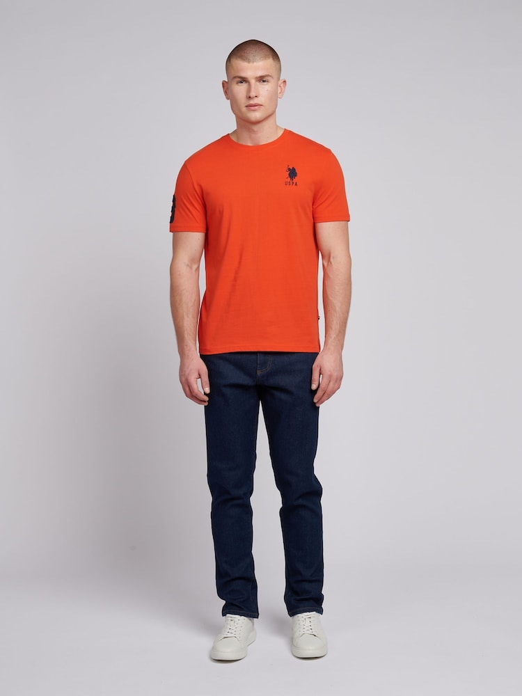 Помаранчевий - U.S. Polo Assn. стандартний крій Mens 100% Cotton Player 3 футболки - Image 3 of 7