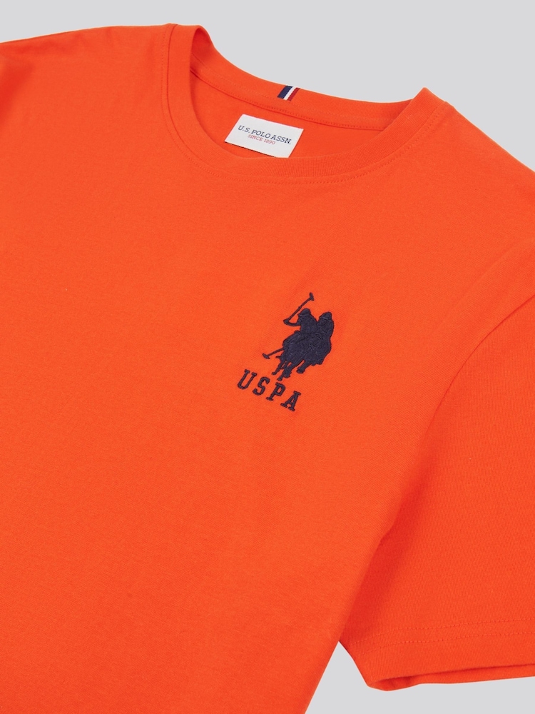 Оранжевый - US Polo Assn. Футболка мужская Regular Fit Player 3 из 100% хлопка - Image 7 of 7