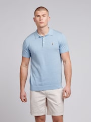 أزرق داكن أزرق - من U.S. Polo Assn. قميص بولو قطن ممشط 100% للرجال - صورة 1 من 7