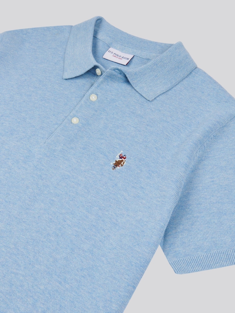 أزرق داكن أزرق - من U.S. Polo Assn. قميص بولو قطن ممشط 100% للرجال - صورة 7 من 7