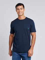 U.S. Polo Assn. Nay Blue Mens Double Horsemen Pocket 100% Cotton T-Shirt - Image 1 of 9