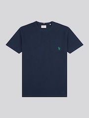 U.S. Polo Assn. Nay Blue Mens Double Horsemen Pocket 100% Cotton T-Shirt - Image 6 of 9