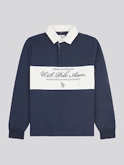 U.S. Polo Assn. Mens Premium Embroidery Graphic Rugby 100% Cotton Shirt - Imagen 1 de 3