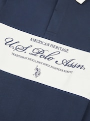 U.S. Polo Assn. Mens Premium Embroidery Graphic Rugby 100% Cotton Shirt - Imagen 3 de 3