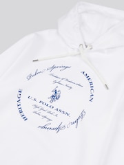 U.S. Polo Assn. White Mens Premium Print Interlock Hoodie - Image 3 of 3