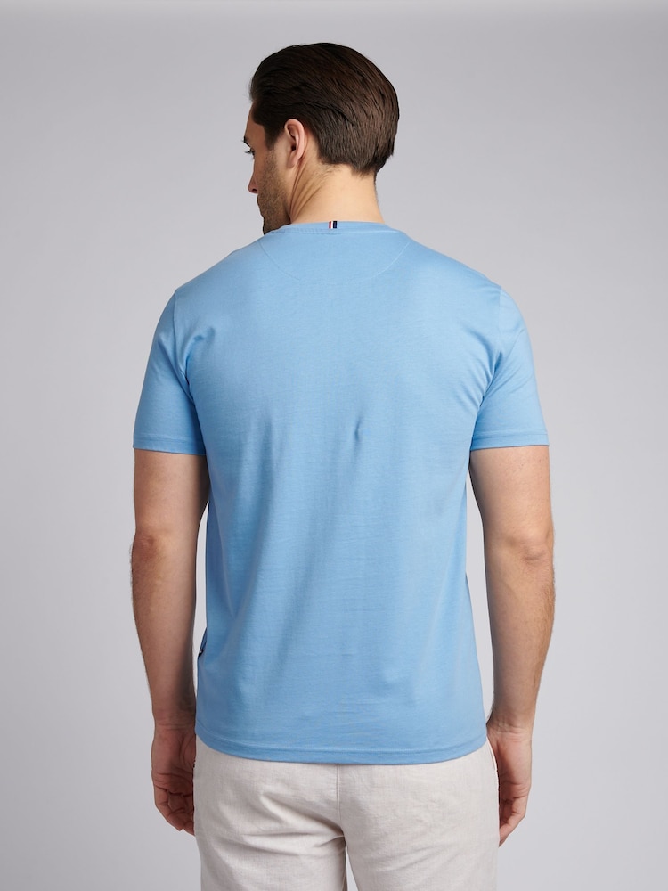 Синий индиго - U.S. Polo Assn. Mens Regular Fit Double Horsemen 100% Cotton T-Shirt - Image 2 of 8