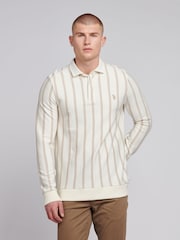 US Polo Assn. Мужская трикотажная рубашка в вертикальную полоску из 100% хлопка - Изображение 1 из 7