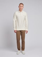 US Polo Assn. Мужская трикотажная рубашка в вертикальную полоску из 100% хлопка - Изображение 3 из 7