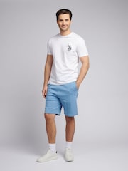 U.S. Polo Assn Blue Mens Double Horsemen Sweat 100% Cotton Shorts - Image 4 of 8