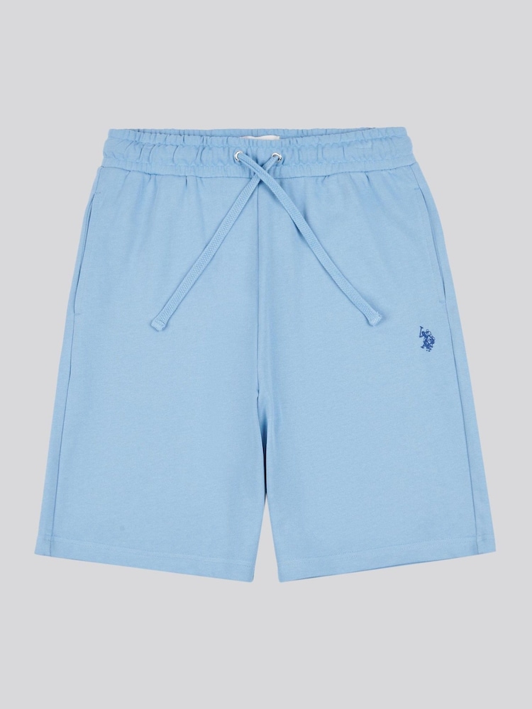 U.S. Polo Assn Blue Mens Double Horsemen Sweat 100% Cotton Shorts - Image 6 of 8