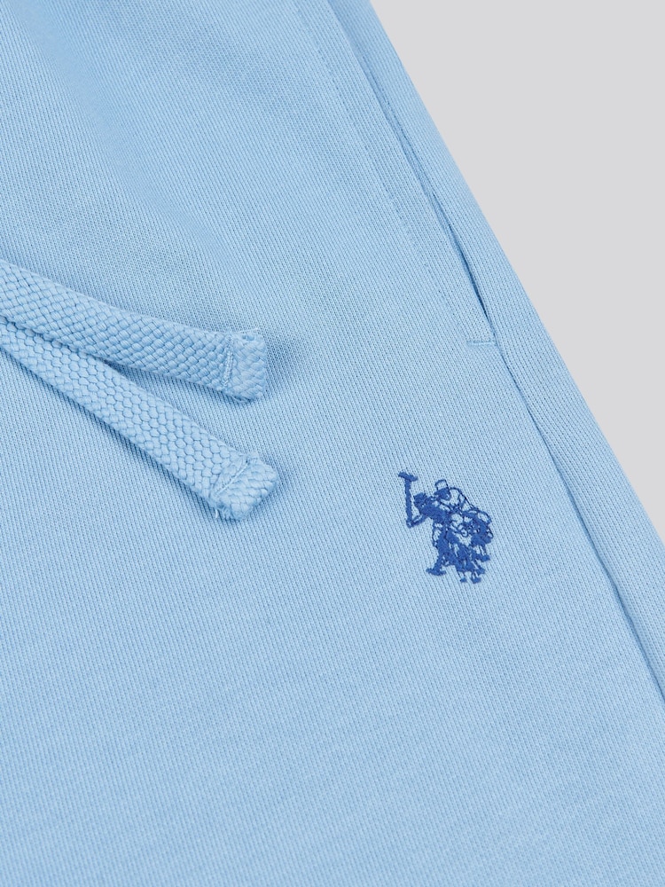 U.S. Polo Assn Blue Mens Double Horsemen Sweat 100% Cotton Shorts - Image 8 of 8
