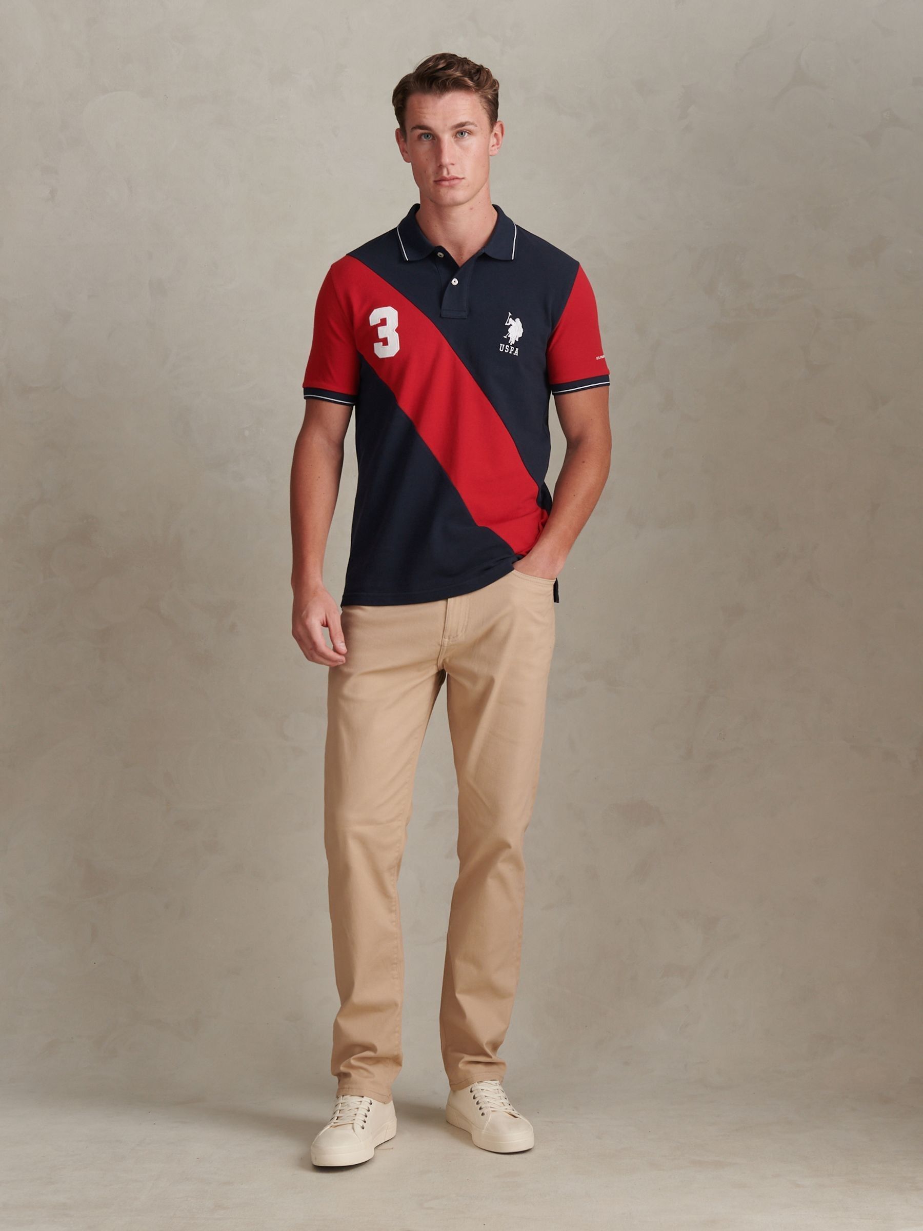 Buy U.S. Polo Assn. Blue Mens Sash Pique Polo Shirt from Next USA
