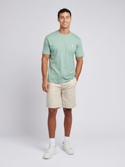 Светло-зеленый - U.S. Polo Assn. Mens Regular Fit Double Horsemen 100% Cotton T-Shirt - Image 3 of 7