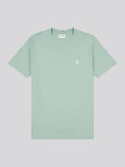 Светло-зеленый - U.S. Polo Assn. Mens Regular Fit Double Horsemen 100% Cotton T-Shirt - Image 6 of 7