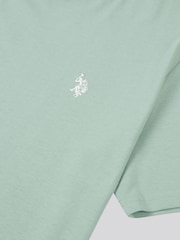 Светло-зеленый - U.S. Polo Assn. Mens Regular Fit Double Horsemen 100% Cotton T-Shirt - Image 7 of 7