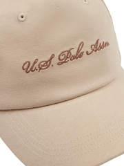 U.S. Polo Assn. Natural Mens Script Logo Jersey 100% Cotton Cap - Image 3 of 4