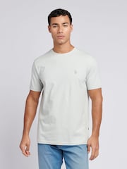 Светло-серый - U.S. Polo Assn. Mens Regular Fit Double Horsemen 100% Cotton T-Shirt - Image 1 of 8