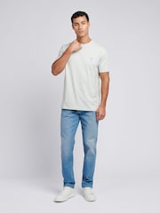 Светло-серый - U.S. Polo Assn. Mens Regular Fit Double Horsemen 100% Cotton T-Shirt - Image 3 of 8