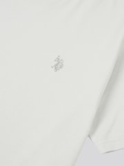 Светло-серый - U.S. Polo Assn. Mens Regular Fit Double Horsemen 100% Cotton T-Shirt - Image 8 of 8
