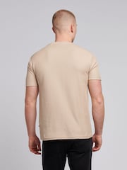 U.S. Polo Assn Natural Mens Vertical Texture 100% Cotton T-Shirt - Image 2 of 7