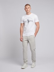 U.S. Polo Assn. Grey Mens Seersucker Woven 100% Cotton Trousers - Image 2 of 8
