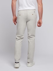 U.S. Polo Assn. Grey Mens Seersucker Woven 100% Cotton Trousers - Image 4 of 8