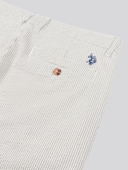 U.S. Polo Assn. Grey Mens Seersucker Woven 100% Cotton Trousers - Image 8 of 8