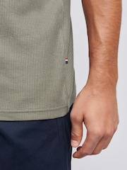 U.S. Polo Assn Green Mens Vertical Texture 100% Cotton T-Shirt - Image 5 of 8