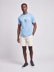 U.S. Polo Assn Dark Blue U.S. Polo Assn. Mens Signature 100% Cotton Arch Print White T-Shirt - Image 3 of 7