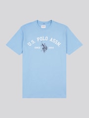 U.S. Polo Assn Dark Blue U.S. Polo Assn. Mens Signature 100% Cotton Arch Print White T-Shirt - Image 5 of 7