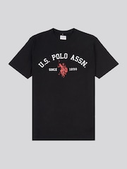 U.S. Polo Assn Black U.S. Polo Assn. Mens Signature 100% Cotton Arch Print White T-Shirt - Image 5 of 7