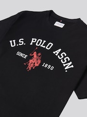 U.S. Polo Assn Black U.S. Polo Assn. Mens Signature 100% Cotton Arch Print White T-Shirt - Image 7 of 7