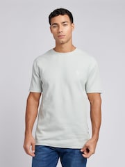 U.S. Polo Assn Grey Mens Vertical Texture 100% Cotton T-Shirt - Image 1 of 8