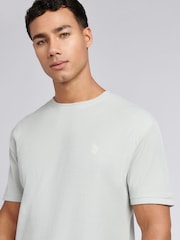 U.S. Polo Assn Grey Mens Vertical Texture 100% Cotton T-Shirt - Image 2 of 8