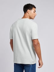 U.S. Polo Assn Grey Mens Vertical Texture 100% Cotton T-Shirt - Image 4 of 8
