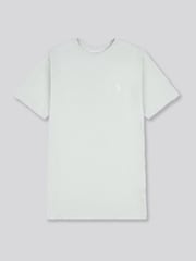 U.S. Polo Assn Grey Mens Vertical Texture 100% Cotton T-Shirt - Image 6 of 8
