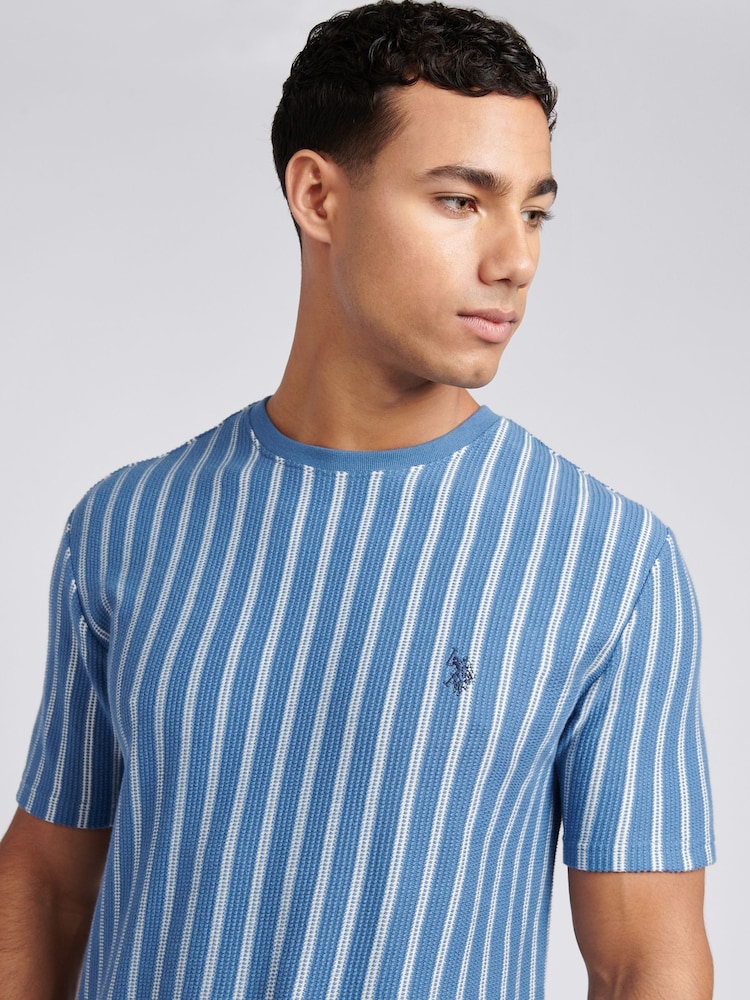 US Polo Assn. Мужская вертикальная текстурированная футболка - Image 2 of 7