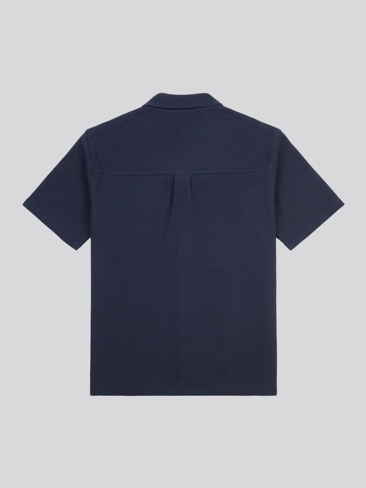 U.S. Polo Assn. Mens Waffle Texture Revere Polo Shirt - صورة 2 من 3