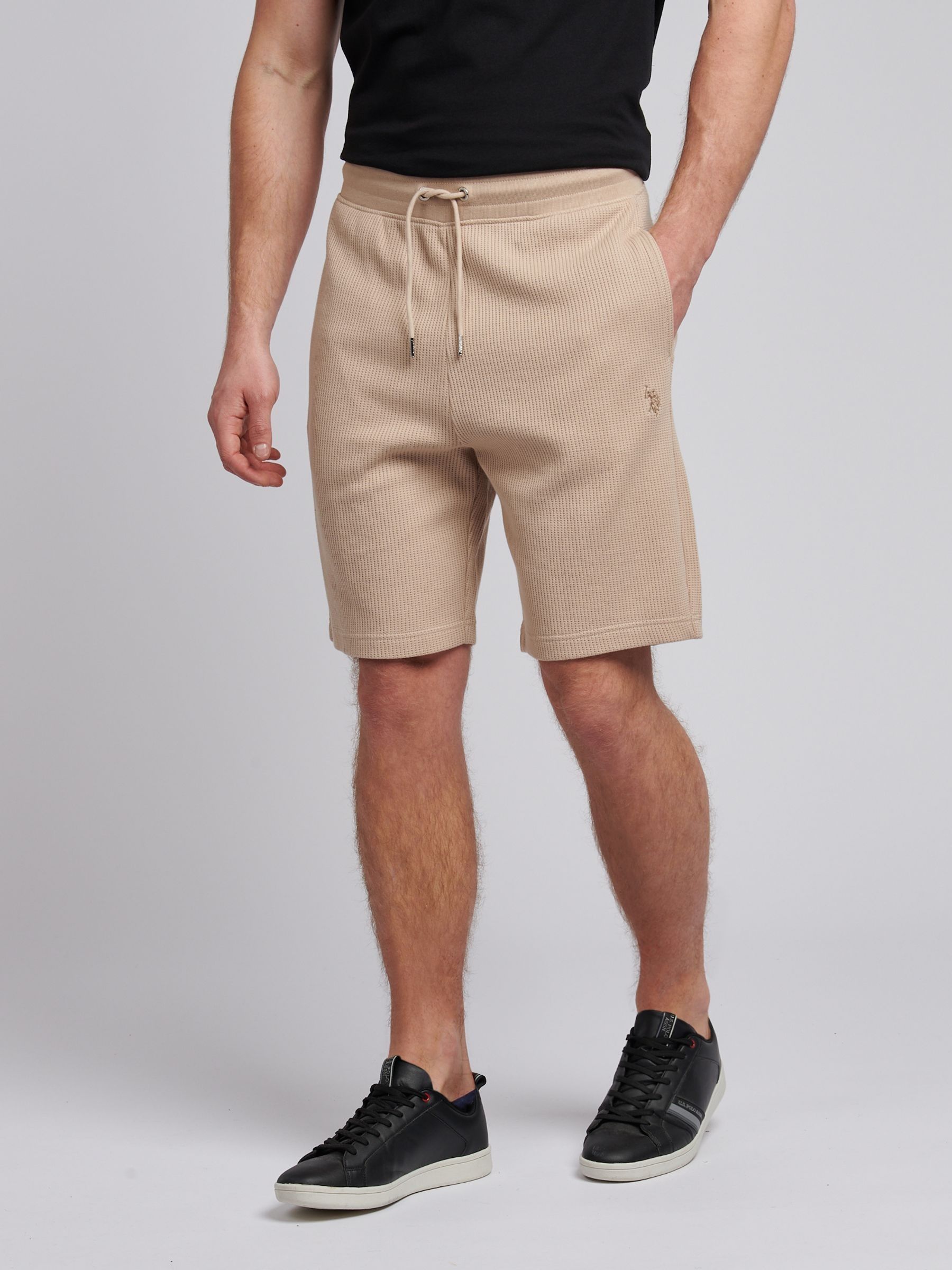 U.S. Polo Assn. Natural Mens Waffle Texture Shorts - Image 1 of 7