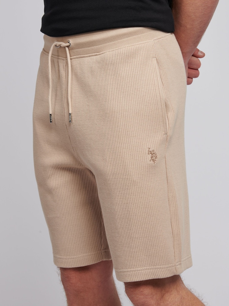 U.S. Polo Assn. Natural Mens Waffle Texture Shorts - Image 2 of 7